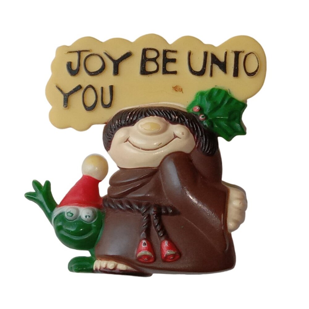 Vintage Hong Kong American Greetings Pin, Holiday Christmas Pin